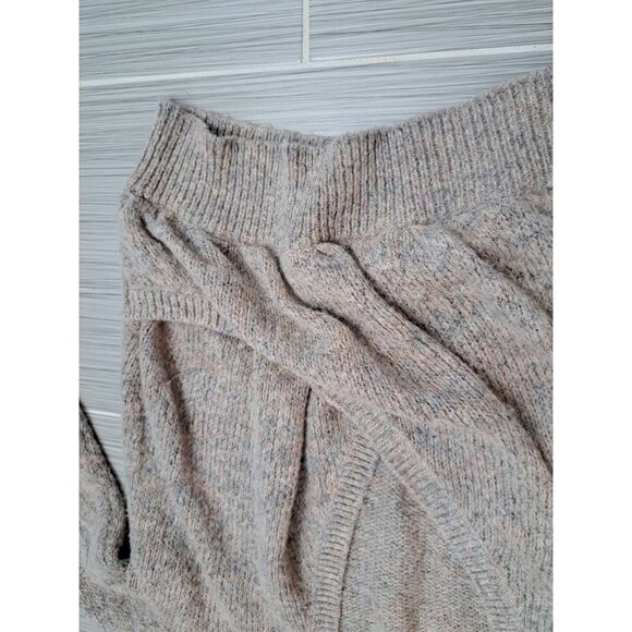 Free People Womens Wrap Knit Sweater Small Beige Bell Sleeve - Picture 4 of 9